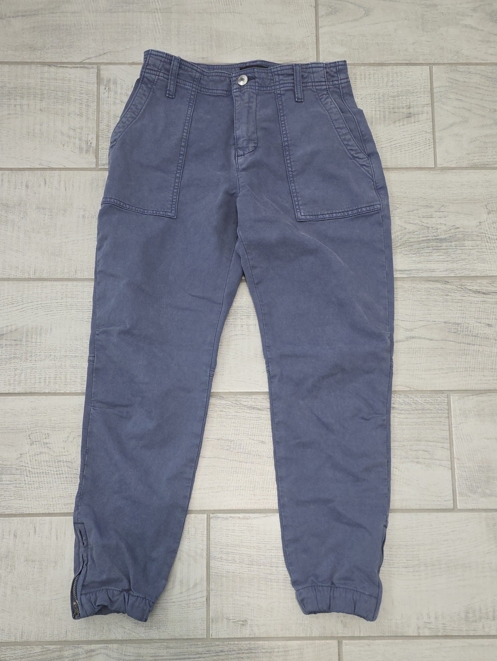 7 For All Mankind Darted Boyfriend Jogger Women's Size 25 Safari Purple